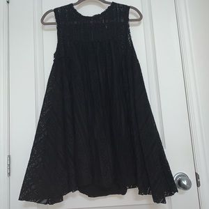 Free People Black Lace Sleeveless Dress